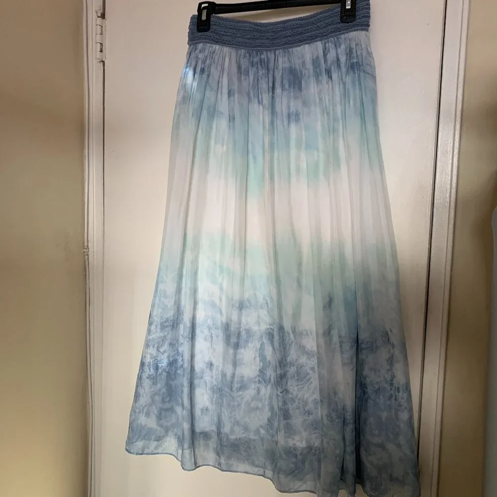 SOFT SURROUNDINGS MAXI SKIRT SIZE PS MADE IN INDIA 100% POLYSETSER FULL LINING - Picture 1 of 8